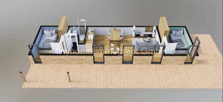 Tiny House/ Rentnerhaus in 35094 Hessen zu verkaufen: 50m² Wohnfläche, TeilMöbliert, Pachtgrundstück