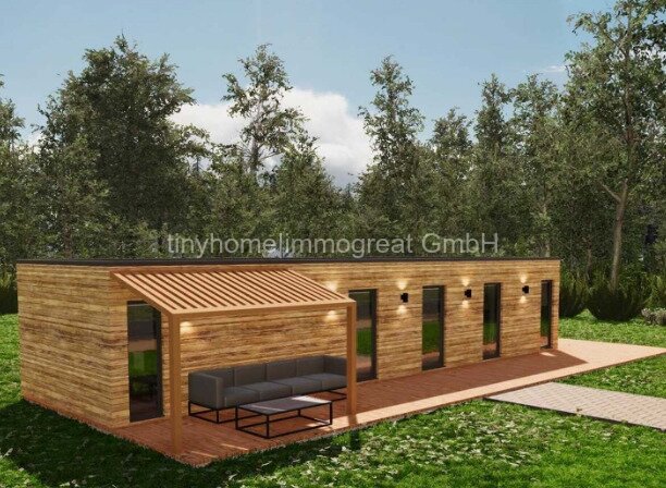 Tiny House/ Rentnerhaus in 35094 Hessen zu verkaufen: 50m² Wohnfläche, TeilMöbliert, Pachtgrundstück