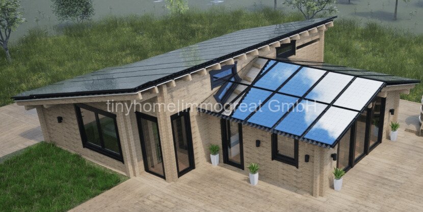 Niedersachsen, 27628 Sandstedt, Hagen im Bremischen, 100 m² Rentner-Holzmassivhaus mit Grundstück im Ferienort