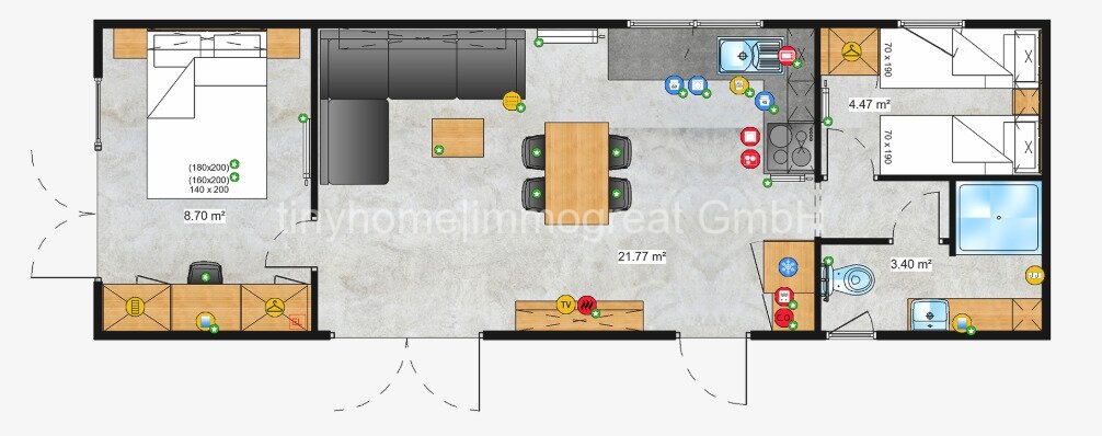 CHANTAL - Tiny Haus 65 m² Rentner-Fertighaus mit Grundstück in 27628 Sandstedt, Hagen im Bremischen – Ideal im Ferienort gelegen