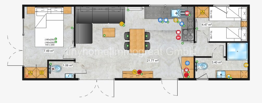 CHANTAL - Tiny Haus 65 m² Rentner-Fertighaus mit Grundstück in 27628 Sandstedt, Hagen im Bremischen – Ideal im Ferienort gelegen