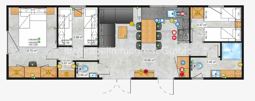 CHANTAL - Tiny Haus 65 m² Rentner-Fertighaus mit Grundstück in 27628 Sandstedt, Hagen im Bremischen – Ideal im Ferienort gelegen