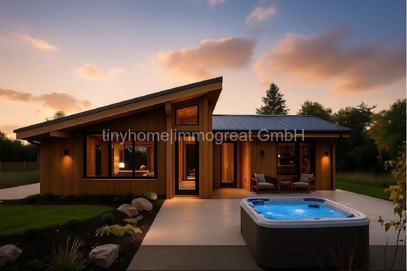 Haus Elisabeth mit 81,74 m² Wohnfläche. Blockbohlen-Massivhaus mit Photovoltaik in Nordholz