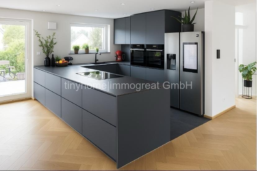 Haus Elisabeth mit 81,74 m² Wohnfläche. Blockbohlen-Massivhaus mit Photovoltaik in Nordholz