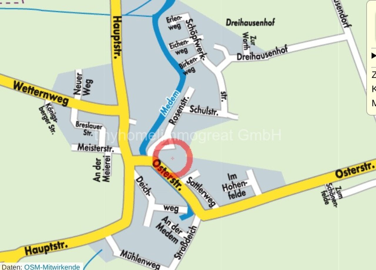 Stadtkarte Ihlienworth